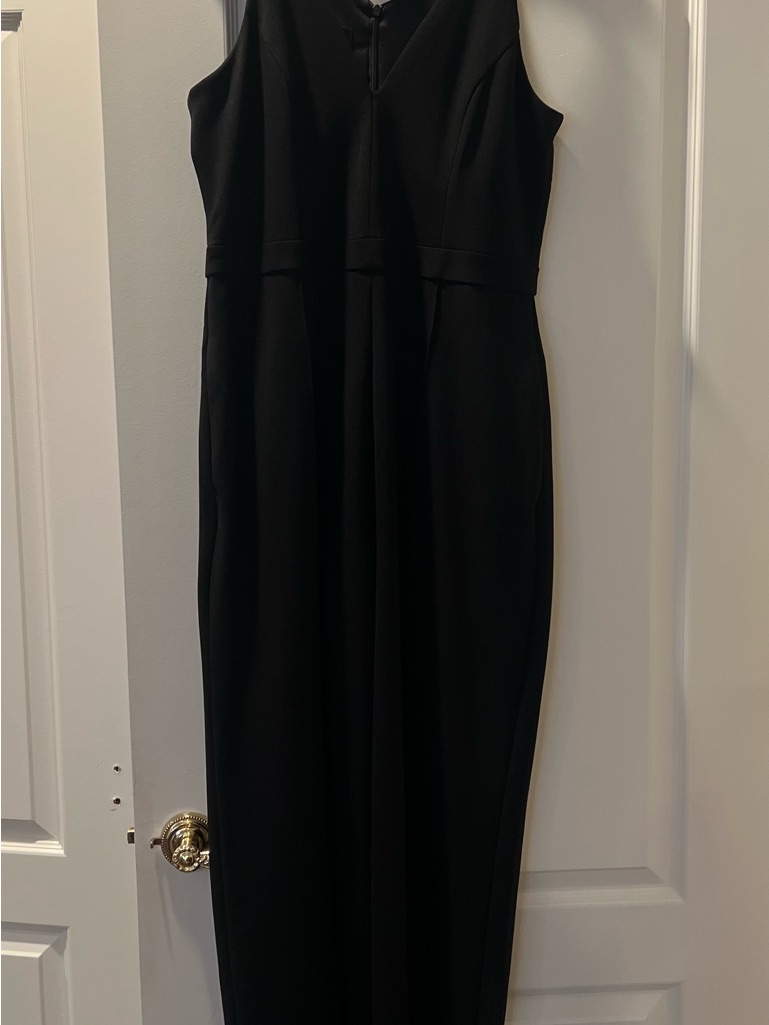 Donna Morgan Black Sleeveless Maxi Jumpsuit